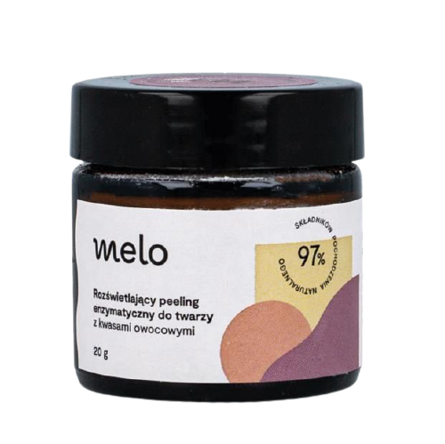 peeling enzymatyczny   Melo Rozswietlajacy Peeling Enzymatyczny Do Twarzy Z Kwasami Owocowymi 20Ml